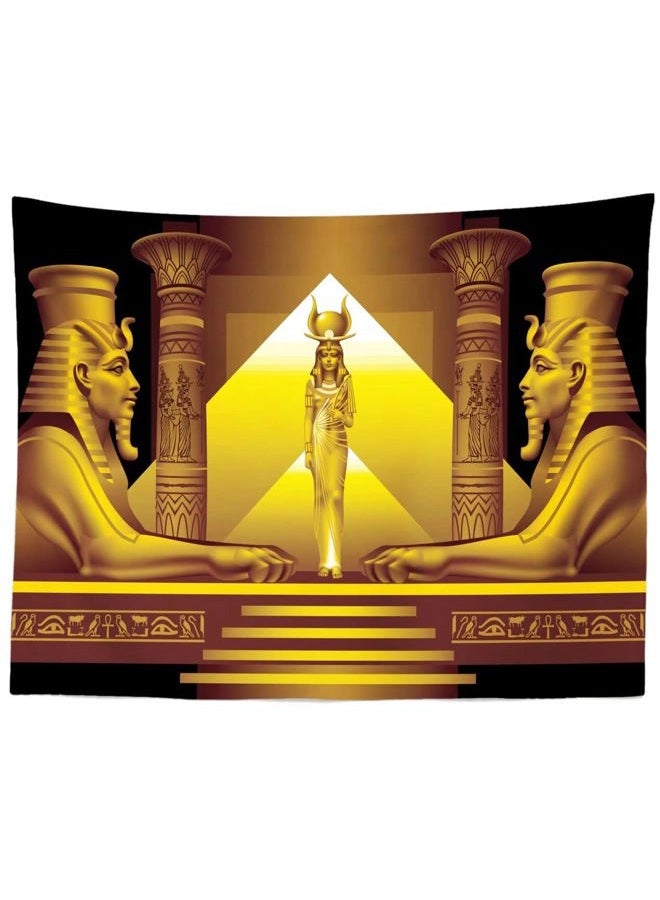 BELECO 2.1x1.5m Fabric Golden Egypt Temple Backdrop Palace Hall Stairway Egyptian Pyramid Pharaoh Sphinx Egypt Queen Cleopatra Photo Background Wallpaper Egypt Party Decor Portrait Shooting - Image 5