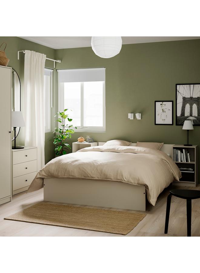 Zaboon Bedside Table, Light Beige, 39X30 Cm - Image 2