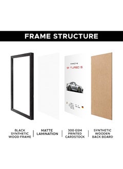 erorex Porsche 911 Turbo S Wall Poster Frames Aesthetic A4 Poster Frames For Home Living Room Bedroom And Office Wall Frames Artworks Hanging Theme Posters  - Image 4