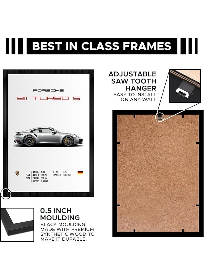 erorex Porsche 911 Turbo S Wall Poster Frames Aesthetic A4 Poster Frames For Home Living Room Bedroom And Office Wall Frames Artworks Hanging Theme Posters  - Image 3