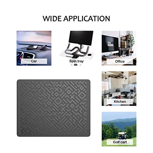 Brlvget Car Dashboard Non Slip Mat, Brlvget Anti Slip Gel Pad, Multifunctional Fixate Anti Slide Sticky Dash Pad for Radar Detector, Cell Phone, Keys, Glass, Mirrors, GPS, Coins 7.1 x 5.5 inch (2 Pack) - Image 4
