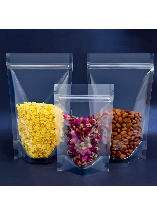 DCGPAC, Transparent, Zip Lock, Stand up, Pouches Resealable, Smell-Proof Pouches, Perfect for Food & Product Packaging 10Pcs/Pack (6in x 9in) (250-400g) - Image 1