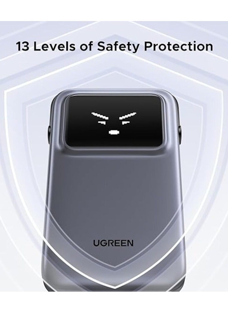 UGREEN ECO - UGREEN Uno QPro 10000mAh 30W Power Bank with Built-in USB-C Cable - Image 1