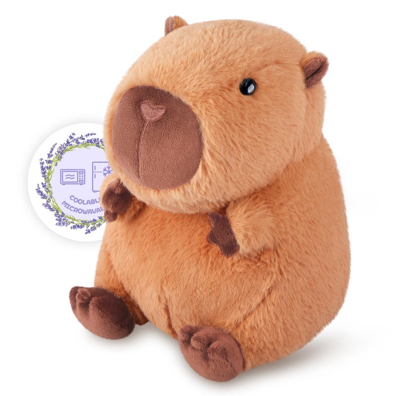 SuzziPals Heatable Coolable Capybara Plush Microwavable Stuffed Animal Heating Pad for Soothing Relaxation Lavender Scent Plush Toys for Stress Relief Capybara Plushies Gift for Kids Adults - Image 3