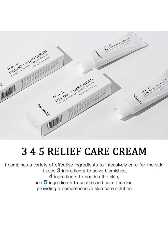 ليكرين 345 كريم الإغاثة ، كريم الإصلاح المكثف 345 ، كريم حاجز مرطب مهدئ للوجه ، كريم للوجه ، كريم للوجه ، العناية بالبشرة للبشرة الجافة والحساسة - ترطيب دائم وإصلاح الحاجز 50 مل - Image 5