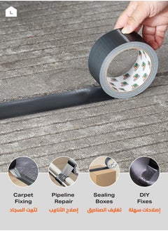 LAWAZIM Snail Duct Tape - 4 Pack, 150 Micron, Black - 4.8cm x 20m, Strong Adhesion, Waterproof Flexible, Tear-Resistant Utility Tape for Indoor & Outdoor Use – Ideal for Carpet Fixing, Pipeline Repair  - Image 4