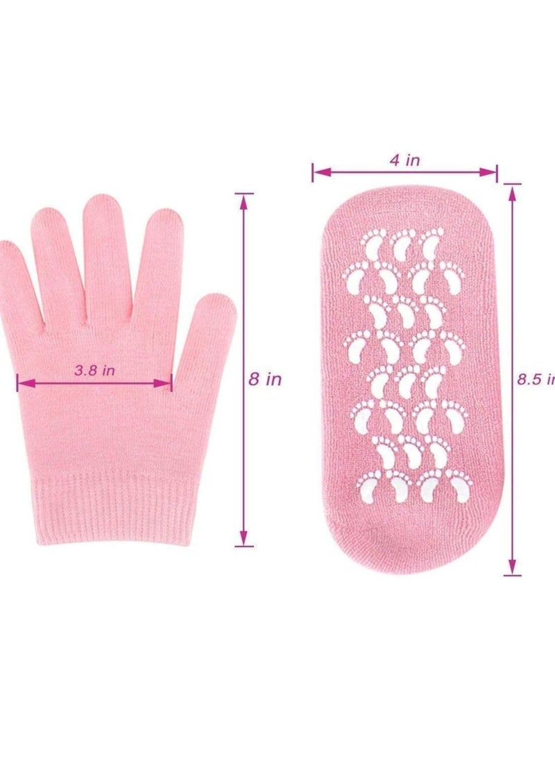 Generic A set of moisturizing silicone spa gloves and socks for cracked skin, foot care, dry hands, skin care, and protection of feet and hands for treatment and moisturizing, multi-colored  - Image 2