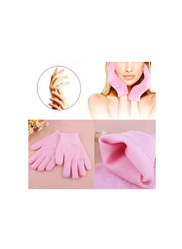 Generic A set of moisturizing silicone spa gloves and socks for cracked skin, foot care, dry hands, skin care, and protection of feet and hands for treatment and moisturizing, multi-colored  - Image 3