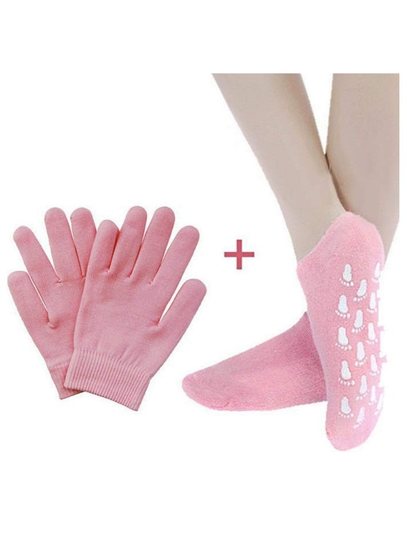 Generic A set of moisturizing silicone spa gloves and socks for cracked skin, foot care, dry hands, skin care, and protection of feet and hands for treatment and moisturizing, multi-colored  - Image 4