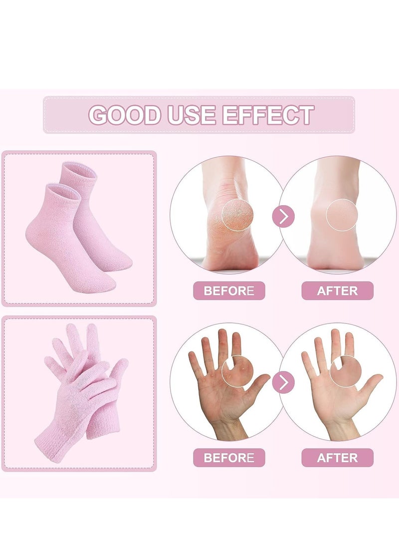 Generic A set of moisturizing silicone spa gloves and socks for cracked skin, foot care, dry hands, skin care, and protection of feet and hands for treatment and moisturizing, multi-colored  - Image 5