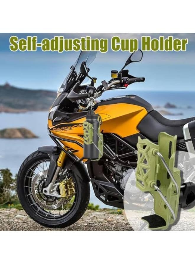 New Self Adjusting Cup Holder for Motorcycle, Adaptive Cycling Bottle Holder Fits up to 2.95" Diameter, Automatic Clamp Design, Universal Bottle Cage for Bikes Scooters Strollers (Green) - Image 4