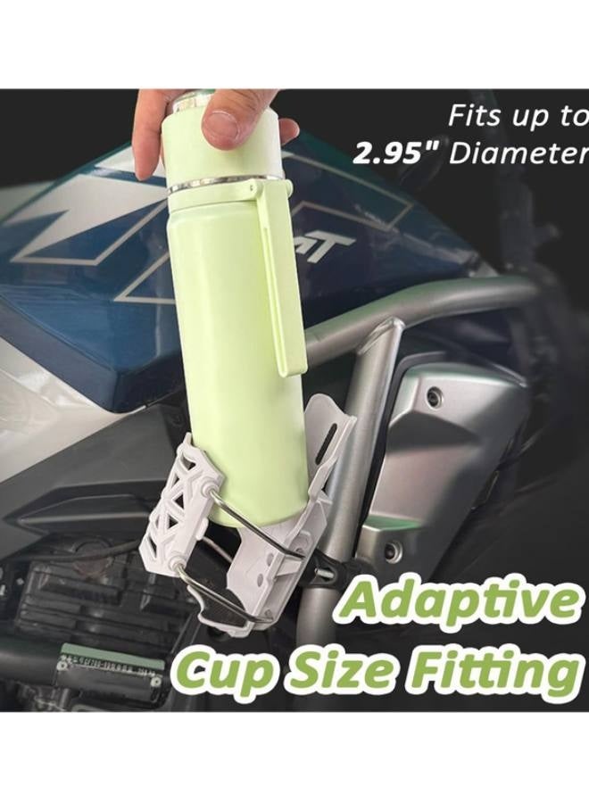New Self Adjusting Cup Holder for Motorcycle, Adaptive Cycling Bottle Holder Fits up to 2.95" Diameter, Automatic Clamp Design, Universal Bottle Cage for Bikes Scooters Strollers (Green) - Image 2