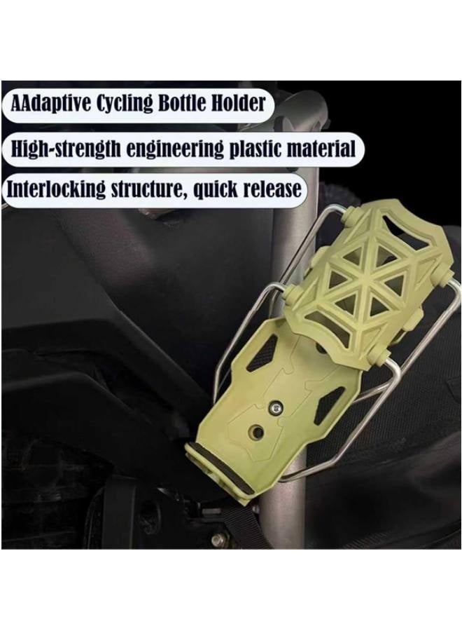 New Self Adjusting Cup Holder for Motorcycle, Adaptive Cycling Bottle Holder Fits up to 2.95" Diameter, Automatic Clamp Design, Universal Bottle Cage for Bikes Scooters Strollers (Green) - Image 5