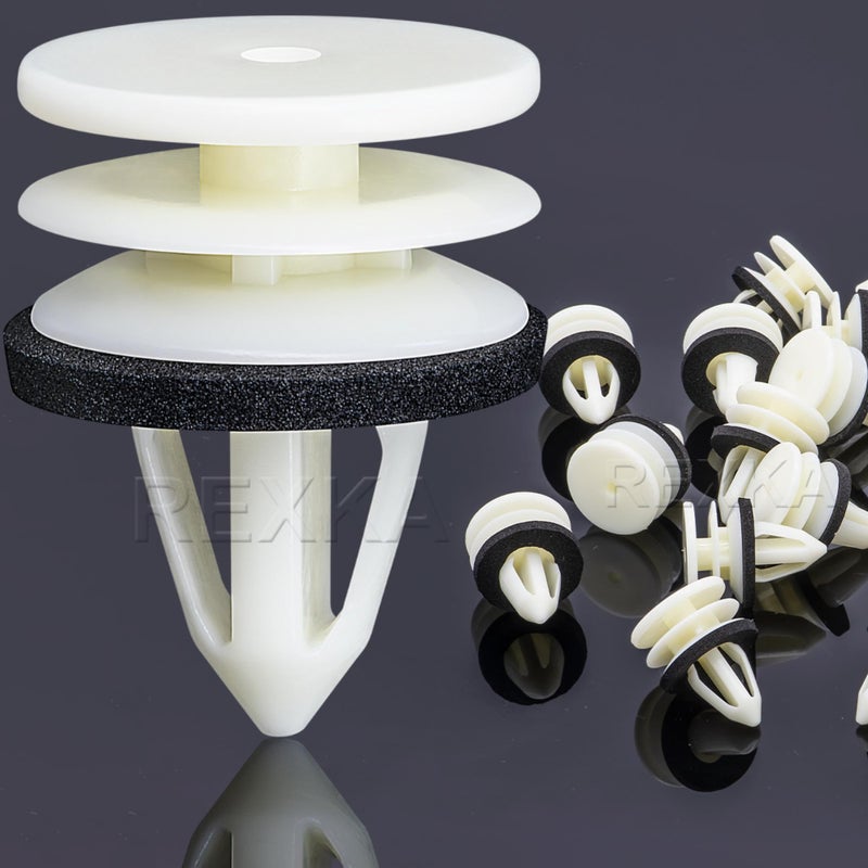 Rexka 20pcs Door Trim Panel Retainer Clip 11519031 Compatible with GM Chevrolet Hummer H2 Equinox Camaro GMC Terrain Cadillac ATS CTS SRX Ford Edge Lincoln MKX