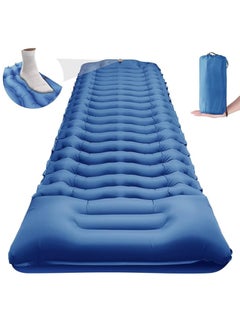 HEXAR Self Inflating Sleeping Pad With Foot Pump 190X64 Built-In Pump Foldable Sleeping Mat With Pillow For Camping Hiking Durable Inflatable Air Mattress - Carry Bag, Repair Patches  - Image 3