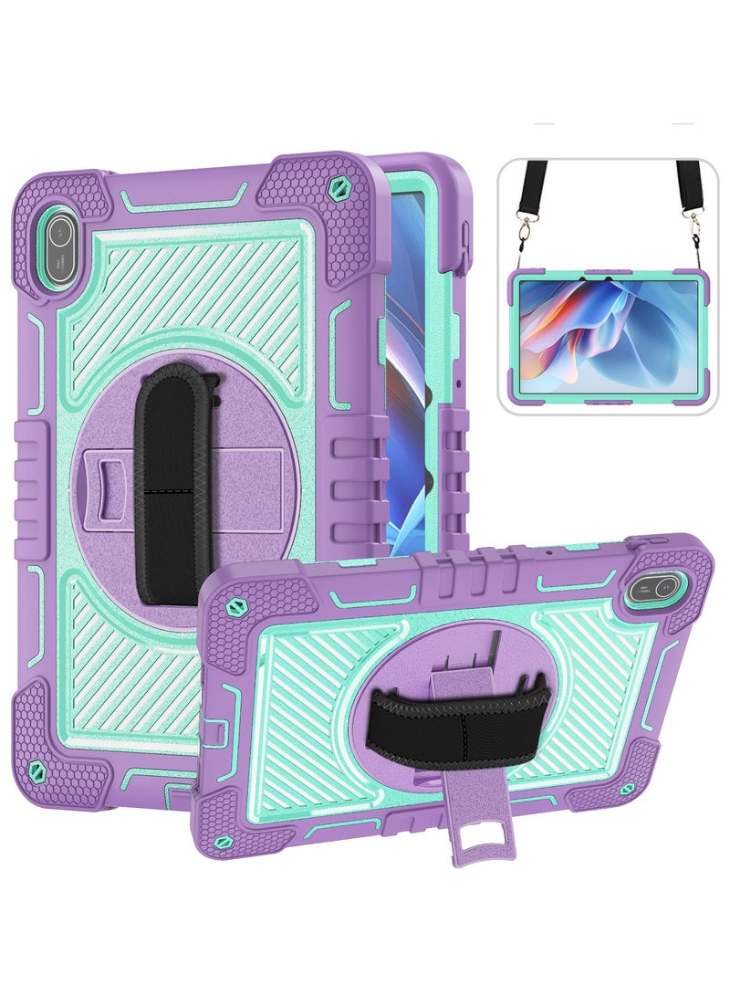 غطاء هواوي ميت باد إس إي 11 بوصة (2024)، غطاء متين كامل الجسم مقاوم للصدمات مع حامل دوار وحزام يد/كتف لهواوي ميت باد إس إي 11 بوصة إصدار 2024.