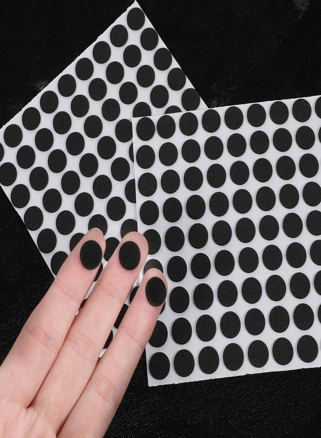 salbsever 261 Pcs Mini Foam Felt Pads, Self Stick Pads Furniture Felt Pad Round 3/8 Inches Diameter Self Adhesive Cabinet Cushion Dots for Cabinet Doors Furniture Desks Floor Drawers Black - Image 3