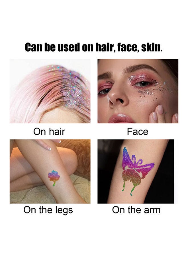 EELHOE - Glitter Tattoo Skin Glue - Body Glitter Glue - Adhesive Cosmetic Temporary Tattoo Glitter Powder Glue Body Painting Face Eyebrows Hair Gel For Party - Image 1