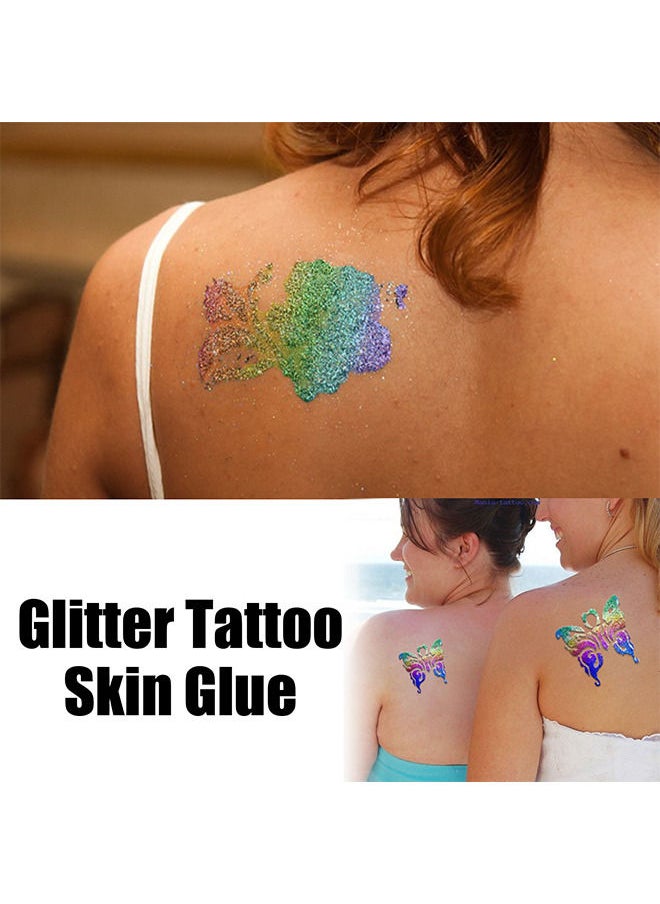 EELHOE - Glitter Tattoo Skin Glue - Body Glitter Glue - Adhesive Cosmetic Temporary Tattoo Glitter Powder Glue Body Painting Face Eyebrows Hair Gel For Party - Image 1