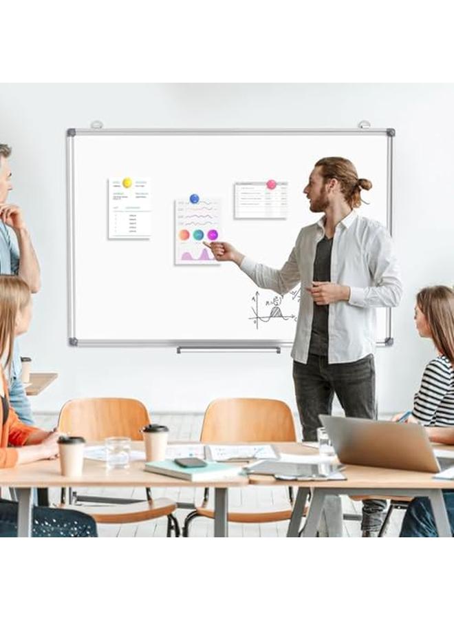 SKY-TOUCH Magnetic Whiteboard 90X120Cm Wall Mounted White Board With Pen Tray Mountable Dry Erase Wipe Whiteboards For Home Office School Notice Board - Image 3