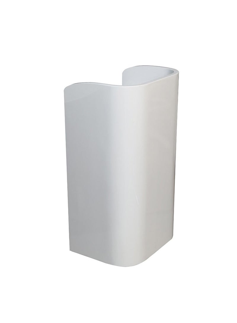 Huimei BG-1133 طاولة استقبال لامعة لون أبيض. - Image 1