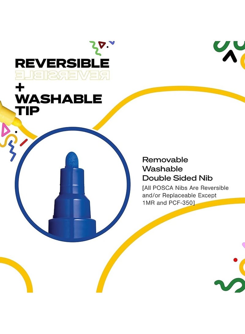 POSCA 12 Posca Paint Markers, 1M Markers with Extra Fine Tips, Posca Marker Set of Acrylic Paint Pens | for Art Supplies, Fabric Paint, Markers for Art - Image 4