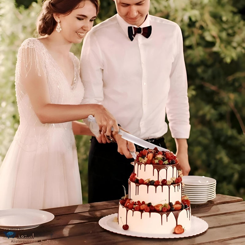 Refined Cake Presentation - A stylish three-piece serving set designed for cakes and desserts, featuring sharp stainless steel blades and transparent acrylic handles for a luxurious dining experience. - Image 3
