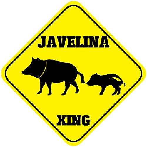 Fastasticdeals Fastasticdeals Javelina Crossing Funny Metal Aluminum Novelty Sign  - Image 1