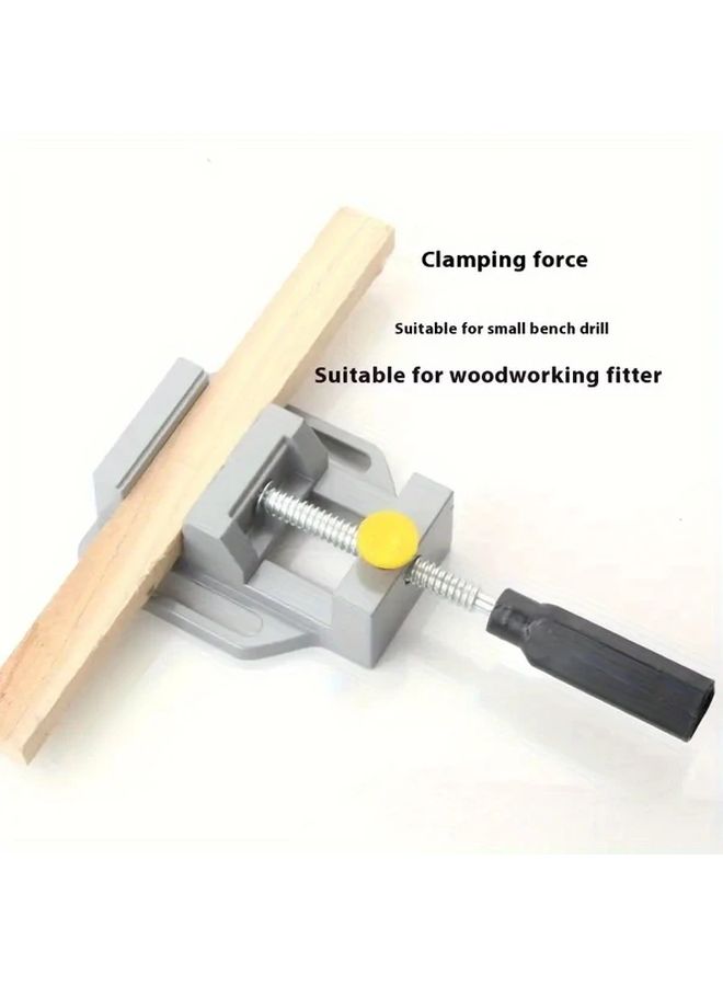 Heavy Duty Metal Bench Vise Precision Mini Drill Press Kit Flat Jaw Clamp Multi Functional Workbench Pliers Straight Vise Drill Support Right Angle Fixing Welding Clamp For Drilling Assembly Projects DIY Crafts - Image 5