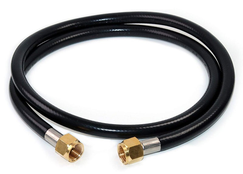 DOZYANT 5 Feet Propane Hose Extension with 3/8" Female Flare on Both Ends, Flexible Propane Gas Line Pipe for RV, BBQ Grill, Propane Tank, Heater and More - Image 1