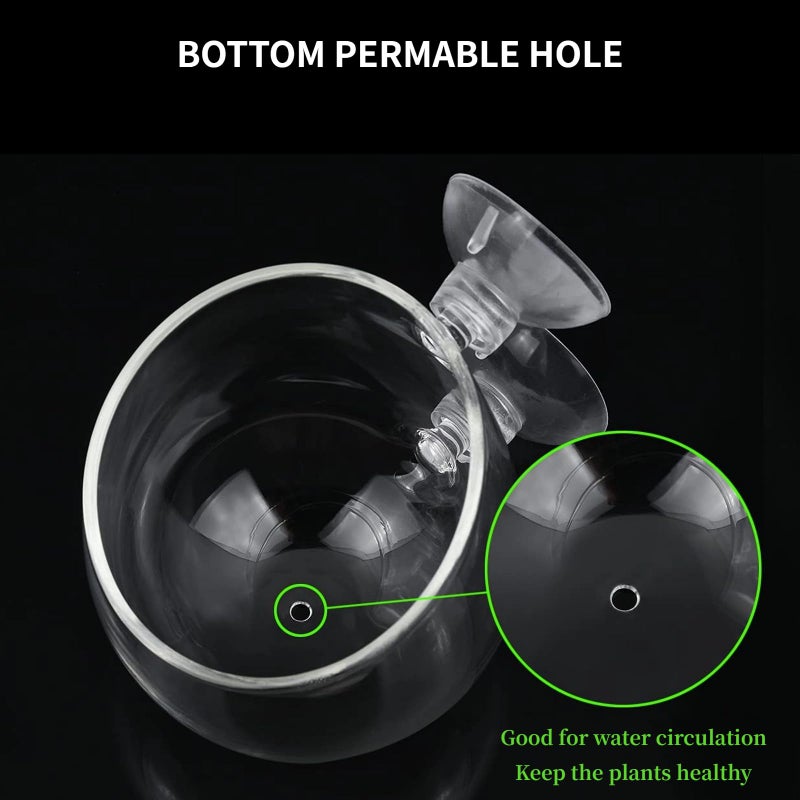 GLEFLE 2 PCS Aquarium Plant Holder Top Hanging Fish Tank Plant Pot Aquarium Planter Cups for Water Feature Decoration - Image 4