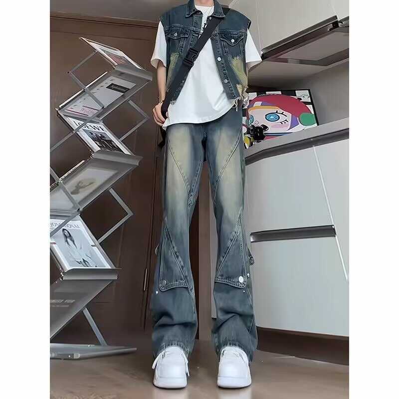Unisex Classic Denim Jeans Loose Fit Daily Outdoor Wear - Image 2