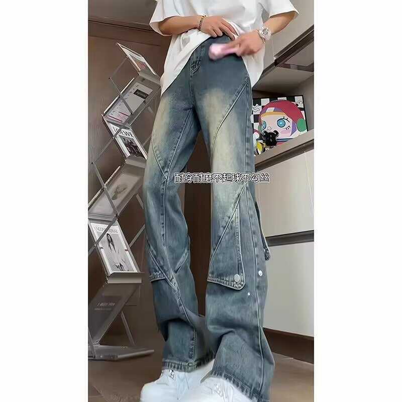 Unisex Classic Denim Jeans Loose Fit Daily Outdoor Wear - Image 4