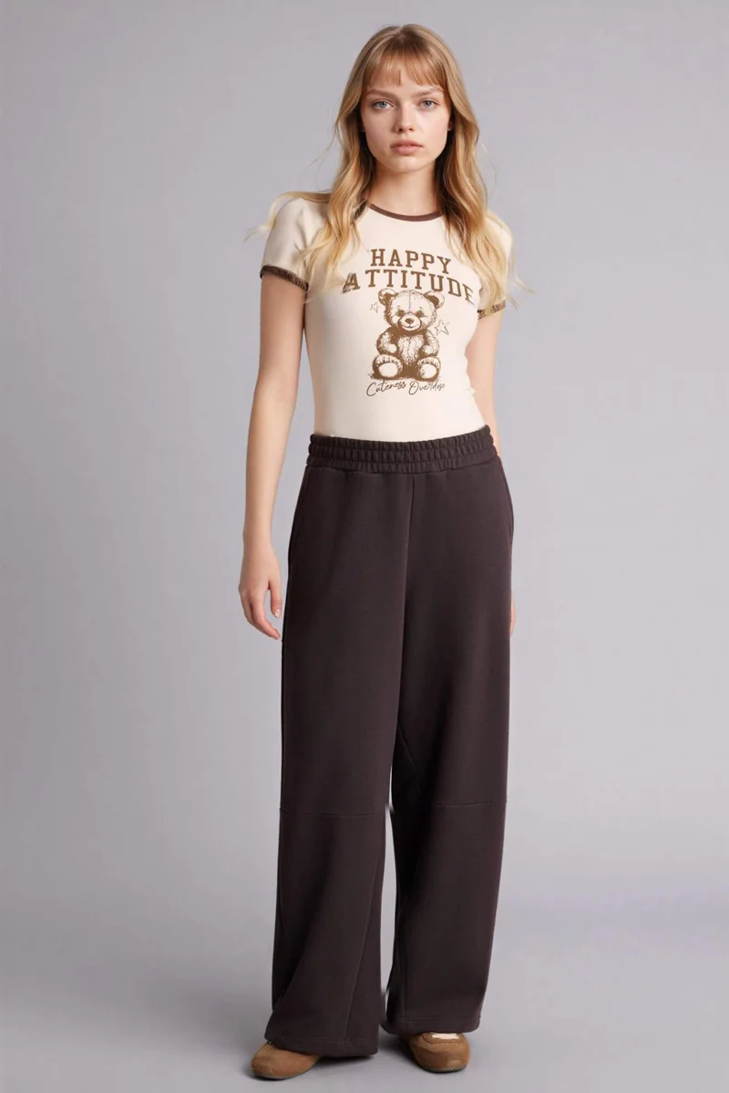 ديفاكتو Barrel Fit Elastic Waist Sweatpants