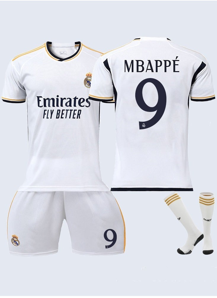 Generic Real Madrid No. 9 Mbappe Football Uniform Three-Piece Suit  - Image 1