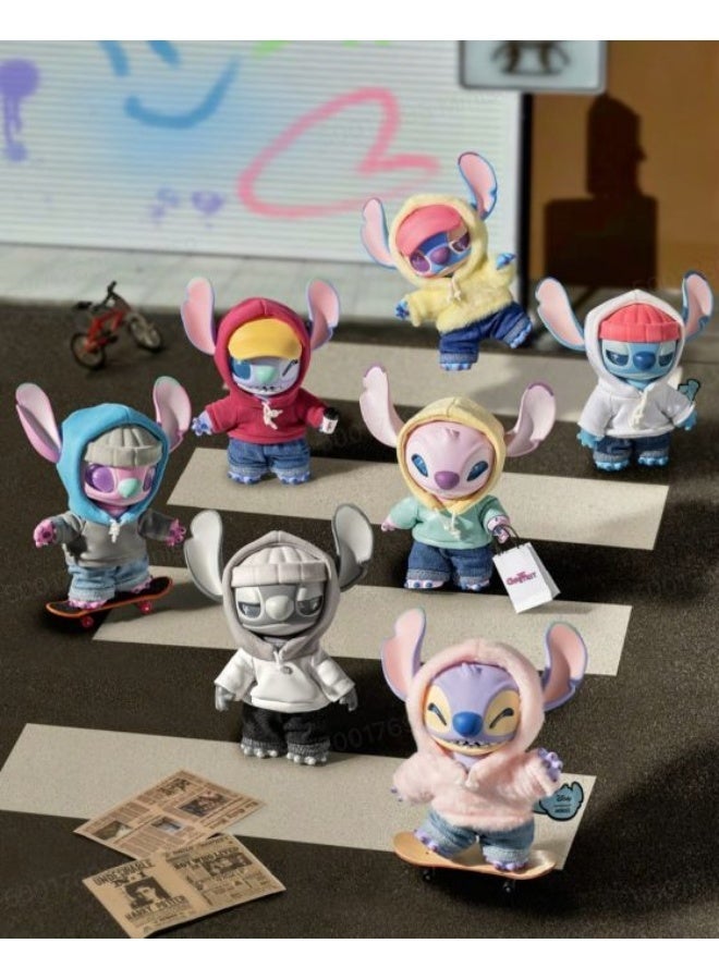 MINISO x Disney Stitch Gen Z Street Collection Vinyl Plush Pendant Blind Box, Full Display Set of 6 Sealed Mystery Boxes, Character Collectible for Display and Gifting - Image 1
