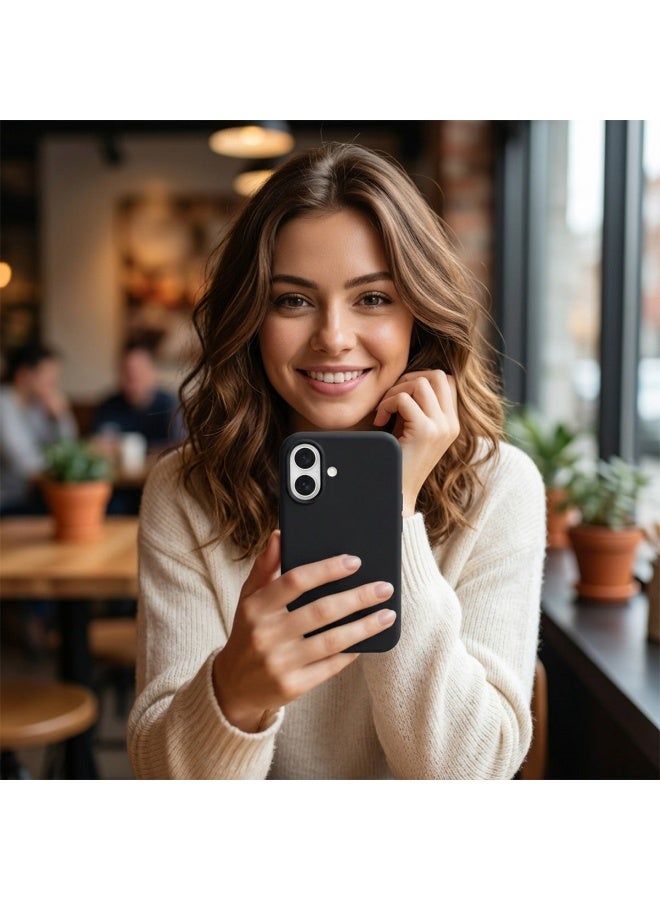 Mobcos iPhone 17 Black Elite Logo Premium Silicone Magnetic Wireless Charging Case for iPhone | Silky Soft Touch | Military-Grade Shockproof Protection | Strong Magnetic Compatibility | Luxury Slim Cover - Image 4