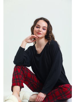 Magic Form 19865 Women's Long Sleeve Pajama Set-Claret Red  - Image 5