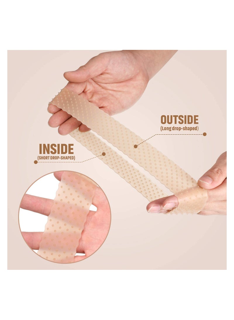 Loquat 2 Pieces Silicone Grip Wig Band Adjustable Silicone Wig Headband Fix Non Slip Wig Bands Seamless Wig Band Wig Grip Band Strong Holder for Men Women Sports Yoga (Light Brown) - Image 2