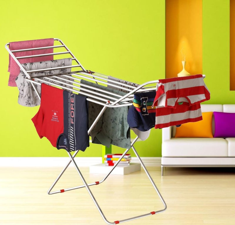 SUNDRY Heavy Base Foldable Drying RackStainless Steel Material Good Gravity Not Easy to Rust Available Indoor and Outdoor MultiPurpose Can Be Used to Dry Clothes Pants Etc - Image 1