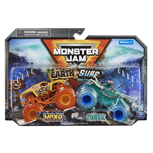 Monster Jam Earth vs Surf [Max D and Zombie] 1:64 Scale Double Pack - Image 1
