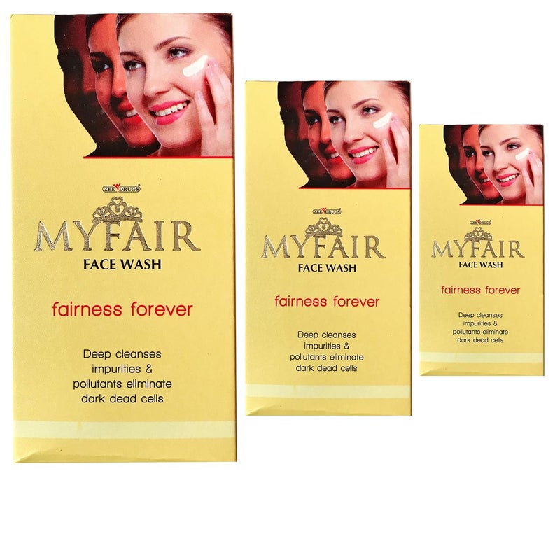 ZEE Myfair Fairness Deep Cleanse Dark Dead Cell Removal Face Wash Pack of 3 - Image 1