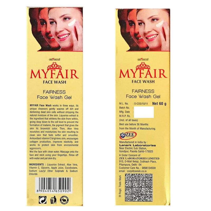 ZEE Myfair Fairness Deep Cleanse Dark Dead Cell Removal Face Wash Pack of 3 - Image 3