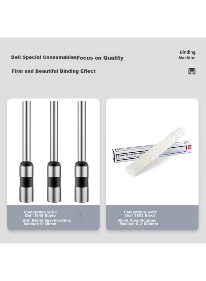 Deli Accounting Voucher Automatic Binding Machine, Financial Binding Machine, Electric Punching And Binding Machine, File Riveting Tube Hot-melt Binding Machine, Document Punching Touch Control Panel, 99% Positive Reviews, 33888 - Image 4