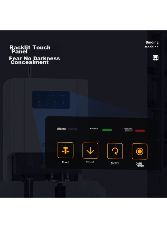 Deli Accounting Voucher Automatic Binding Machine, Financial Binding Machine, Electric Punching And Binding Machine, File Riveting Tube Hot-melt Binding Machine, Document Punching Touch Control Panel, 99% Positive Reviews, 33888 - Image 2