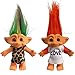 Yintlilocn 2packs Vintage Troll Dolls SetRetro Troll Doll Chromatic Adorable for Collections School Project Arts and Crafts Party Favors Style4Leopard GrainLove - Image 2