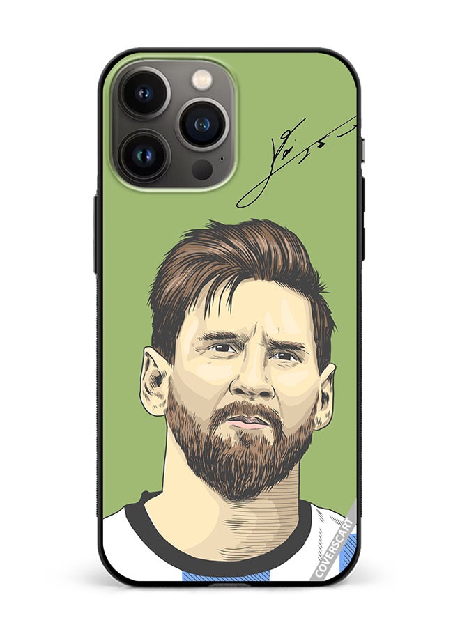 غطاء حماية لجهاز آبل آيفون 13 برو ليونيل ميسي، تصميم أرجنتيني متعدد الألوان