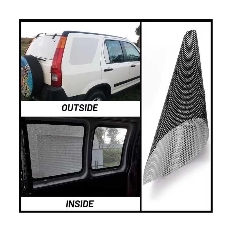 LIVECOOL One Way Vision Print Media Vinyl Window Film Perforated Mesh Film Self Adhesive Perforated Mesh Film Self Adhesive White Film (24 X 45*Inch, White Media Film) - Image 3