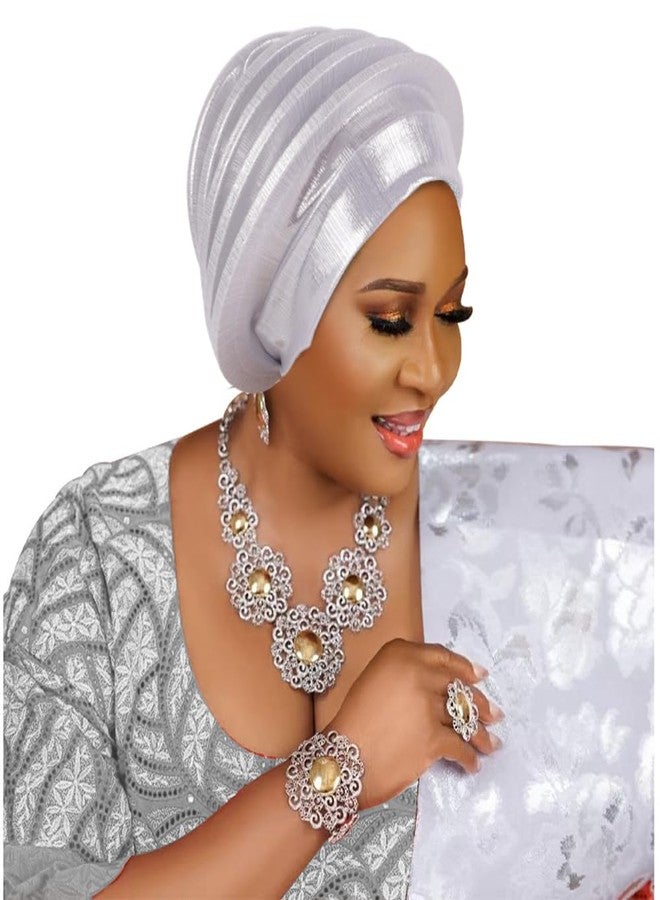 NJYFG Women's Spiral Beret Cap Lady Turban Hat Female Head Wraps African Style Headpiece, White, M/One size - Image 1