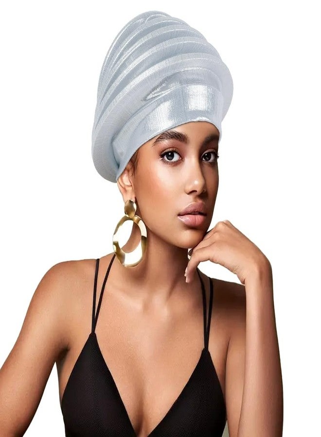 NJYFG Women's Spiral Beret Cap Lady Turban Hat Female Head Wraps African Style Headpiece, White, M/One size - Image 4